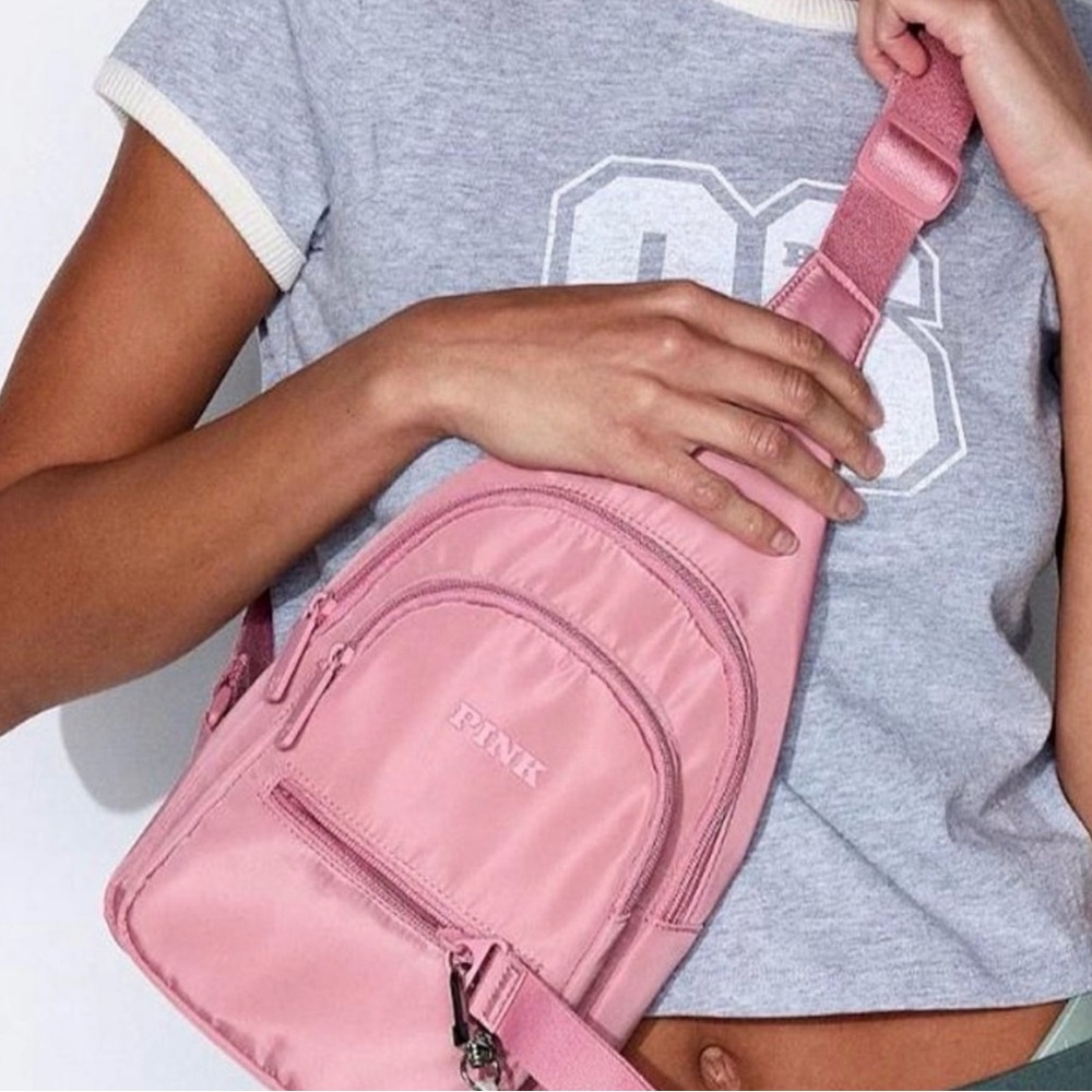PINK Victoria's Secret Dusty Rose Sling Backpack NWT